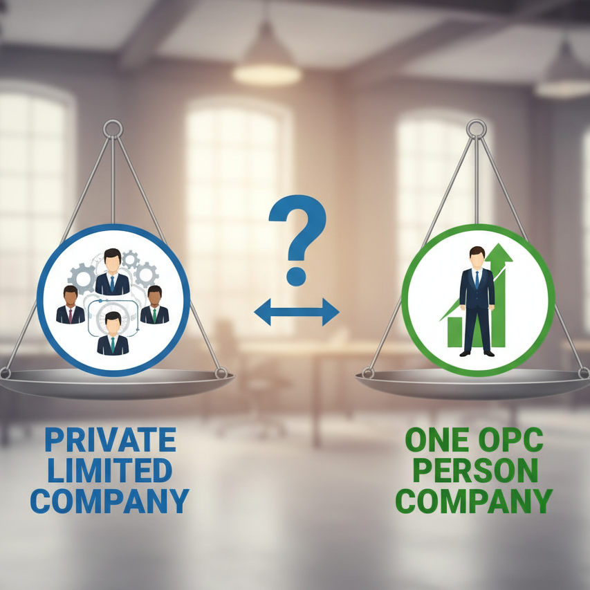 Difference Between Private Limited Company and One Person Company (OPC)